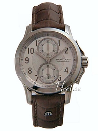 Maurice Lacroix Pontos Srebrny/Skóra Ø42 mm PT7538-SS001-120