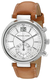 Michael Kors Srebrny/Skóra Ø39 mm MK2527