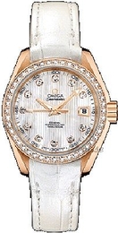 Omega Seamaster Aqua Terra 150m Co-Axial 30mm Biały/Skóra Ø30 mm 231.58.30.20.55.001