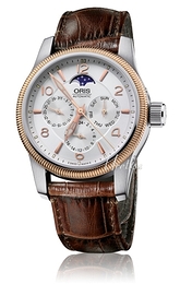 Oris Aviation Big Crown Complication Srebrny/Skóra Ø40 mm 581 7627 4361 LS