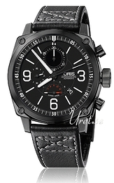 Oris Aviation BC4 Chronograph Czarny/Skóra Ø45 mm 01 674 7633 4794-07 5 24 58BFC