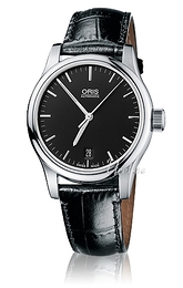 Oris Culture Classic Date Czarny/Skóra Ø37 mm 733 7578 4054 LS