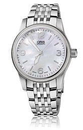 Oris Aviation Big Crown Diamonds Biały/Stal Ø38 mm 733 7649 4066 MB