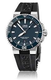 Oris Divers Aquis Date Niebieski/Guma Ø43 mm 01 733 7653 4155-07 4 26 34EB