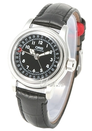 Oris Aviation Czarny/Skóra Ø29 mm 584 7550 4064 LS