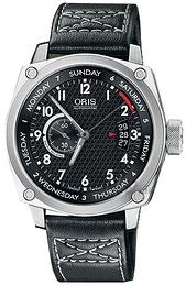 Oris Aviation Czarny/Skóra Ø43 mm 645 7617 4164 LS