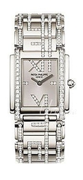 Patek Philippe Twenty~4 Srebrny/18 karatowe białe złoto 30x25 mm 4910/48G/001