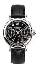 Patek Philippe Grand Complications Czarny/Skóra Ø33 mm 5959P/011