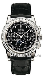 Patek Philippe Grand Complications Czarny/Skóra Ø40 mm 5971P