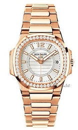 Patek Philippe Nautilus Biały/18 karatowe różowe złoto Ø32 mm 7010/1R/001