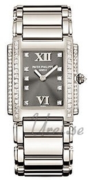 Patek Philippe Twenty~4 Szary/18 karatowe białe złoto 30x25 mm 4910/20G/010