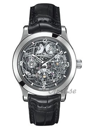 Jaeger LeCoultre Master Control Master Eight Days Perpetual Sq Szkieletowa tarczy/Skóra Ø41 mm 16164SQ