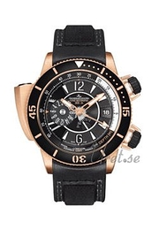 Jaeger LeCoultre Master Compressor Diving Diving Pro Geographic Navy SEALs Czarny/Skóra Ø46.3 mm 1852470