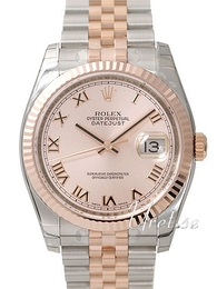Rolex Datejust Gold/Steel Różowy/18 karatowe różowe złoto Ø36 mm 116231-0089