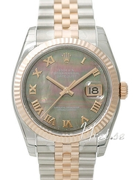 Rolex Datejust Gold/Steel Biały/18 karatowe różowe złoto Ø36 mm 116231/6