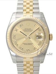 Rolex Datejust Gold/Steel Szampański/18 karatowe żółte złoto Ø36 mm 116233/9