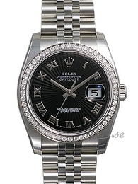 Rolex Datejust Lady 36 mm Czarny/Stal Ø36 mm 116244/10
