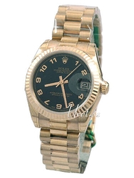 Rolex Datejust Czarny/18 karatowe różowe złoto Ø36 mm 178275