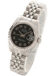 Rolex Lady Oyster Perpetual Czarny/Stal Ø26 mm 179174/10