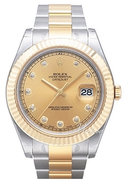 Rolex Datejust II Szampański/18 karatowe żółte złoto Ø41 mm 116333/1