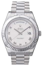 Rolex Day-Date II Biały/18 karatowe białe złoto Ø41 mm 218239/2