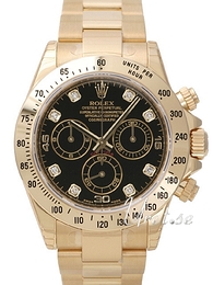Rolex Daytona Czarny/18 karatowe żółte złoto Ø40 mm 116528/17