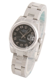 Rolex Lady Oyster Perpetual Czarny/Stal Ø26 mm 179160/9