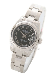 Rolex Lady Oyster Perpetual Czarny/Stal Ø26 mm 179160/10