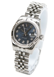 Rolex Lady Oyster Perpetual Niebieski/Stal Ø26 mm 179174/13