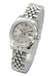 Rolex Lady Oyster Perpetual Srebrny/Stal Ø26 mm 179174/17