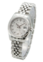 Rolex Lady Oyster Perpetual Srebrny/Stal Ø26 mm 179174/18