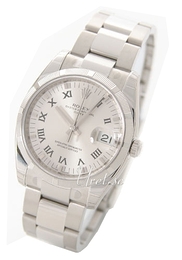 Rolex Oyster Perpetual Date Srebrny/Stal Ø34 mm 115210/2