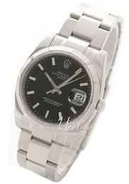 Rolex Oyster Perpetual Date Czarny/Stal Ø34 mm 115210/4