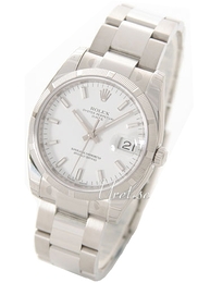 Rolex Oyster Perpetual Date Biały/Stal Ø34 mm 115210/6