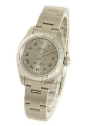 Rolex Lady Oyster Perpetual Srebrny/Stal Ø26 mm 176210/5