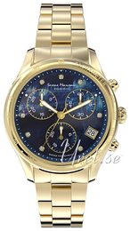 Seiko Chronograph Niebieski/Stal w odcieniu złota Ø34 mm S012.08