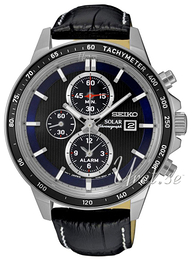 Seiko Solar Czarny/Skóra Ø43 mm SSC437P1