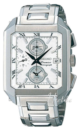 Seiko Premier Srebrny/Stal 41x36 mm SNA741P1