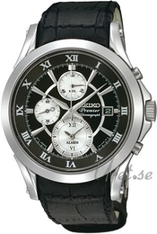 Seiko Premier Czarny/Skóra Ø41 mm SNAD29P1