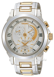 Seiko Premier Biały/Stal Ø42 mm SNL042P1