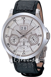 Seiko Premier Srebrny/Skóra Ø43 mm SNP015P1