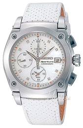 Seiko Sportura Biały/Skóra Ø41 mm SND857P1