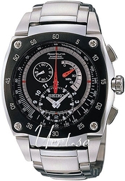 Seiko Sportura Czarny/Stal Ø43 mm SNL033P1