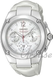 Seiko Sportura Biały/Skóra Ø38 mm SRW897P1