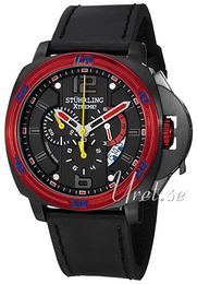 Stührling Original Aviator Concorso Czarny/Skóra Ø47 mm 245.335564