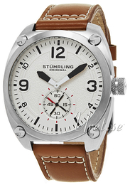 Stührling Original Aviator Tuskegee Srebrny/Skóra 581.01