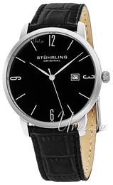 Stührling Original Symphony Ascot Czarny/Skóra Ø40 mm 997L.02