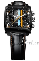 TAG Heuer Monaco Czarny/Skóra 39x39 mm CAL5180.FC6265