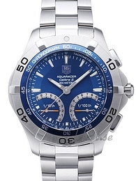 TAG Heuer Aquaracer Calibre S 1/100Th Sec Electro-Mechanical Chronograph Niebieski/Stal Ø43 mm CAF7012.BA0815