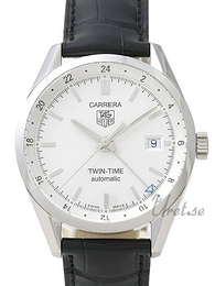 TAG Heuer Carrera Srebrny/Skóra Ø38 mm WV2116.FC6180